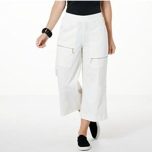 WynneLayers Bengaline Zipper Cropped Pant Cloud - XXS